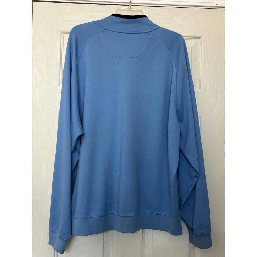 Pro Tour Jacket Men's XL Blue Black Golf Quarter Zip Athletic Pullover Sweater